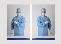 Anti Statik Mavi İzolasyon Önlükleri, Steril Cerrahi Önlük Örme / Pamuk Manşet Tedarikçi