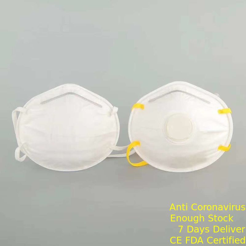 İnşaat / Tıp / Tekstil İçin Beyaz Fincan FFP2 Maske Dokusuz Kumaş Tedarikçi