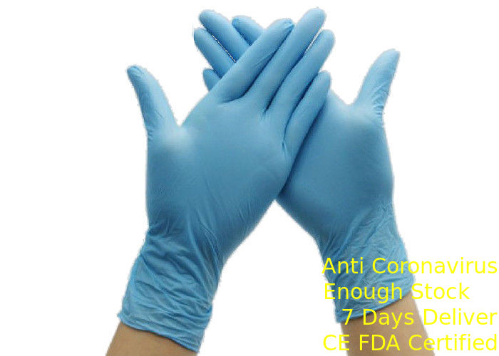 Kayma Dayanıklı mavi tek kullanımlık eldivenler, Steril Nitril Eldiven Esnek çalışma Tedarikçi