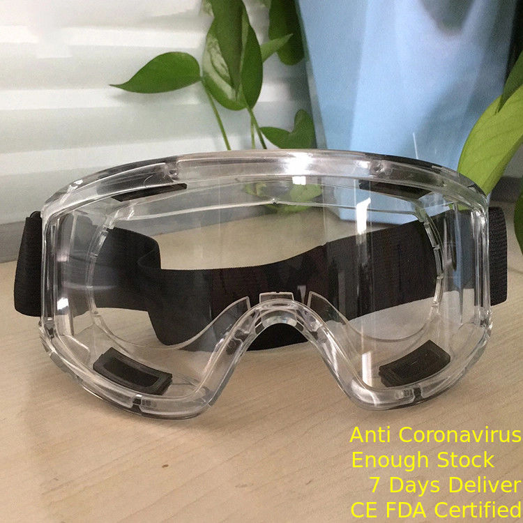 Şeffaf Tıbbi Güvenlik Gözlükleri PC Lens Toz Korumalı Ayarlanabilir Valf Tasarımı Tedarikçi