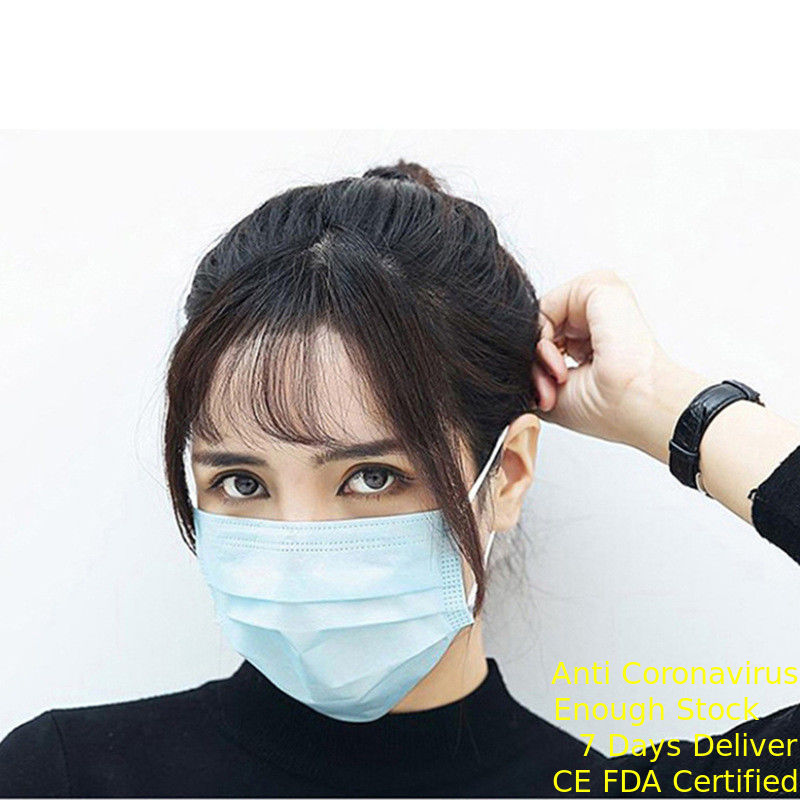 Mavi Tek Kullanımlık Yüz Maskesi 25g PP Dokuma Kumaş Malzeme OEM / ODM Tedarikçi